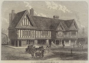 La antigua Casa de la Corona, Birmingham (grabado) de English School