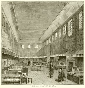 El antiguo dormitorio en 1840 de English School