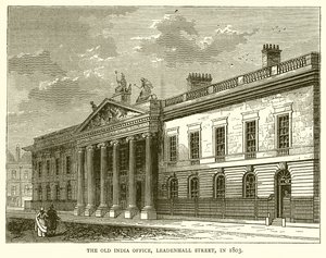 La antigua Oficina de la India, Leadenhall Street, en 1803