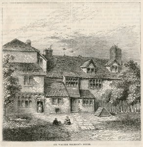El Viejo Pied Bull (parte trasera), casa de Sir Walter Raleigh de English School