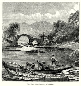 The Old Weir Bridge, Killarney (grabado) de English School