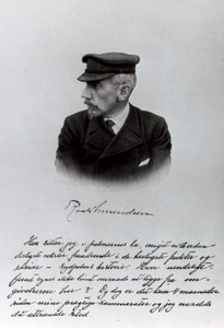 La página de apertura del manuscrito de Roald Amundsen de English School