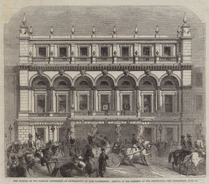La Inauguración de la Institución Hartley en Southampton por Lord Palmerston, Llegada de Su Señoría a la Institución de English School