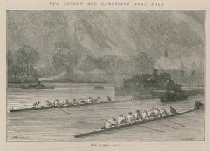 La carrera de botes de Oxford y Cambridge