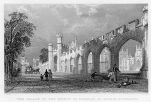 El Palacio del Obispo de Durham, en Bishop Auckland, 1833