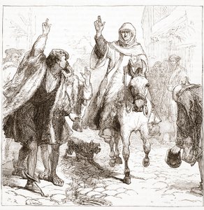 El nuncio papal Chieregato en Núremberg, ilustración de La Historia del Protestantismo de James Aitken Wylie, pub. 1878
