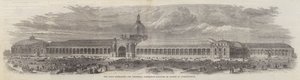 El edificio permanente y universal de la Exposición de París en construcción (grabado) de English School