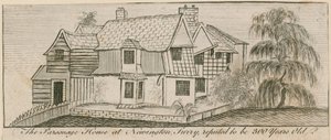 La Casa Parroquial en Newington, Surrey, se dice que tiene 300 años