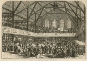 El mercado del pueblo, Whitechapel, Londres de English School
