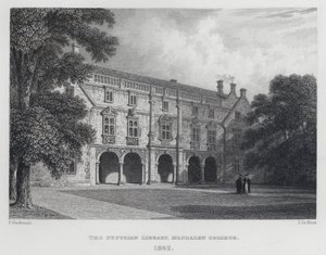 La Biblioteca Pepysian, Magdalen College, 1842 de English School