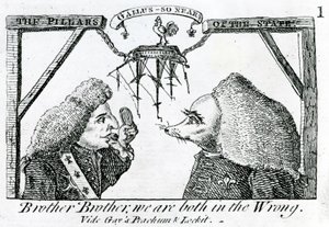 Los pilares del Estado, circa 1756 de English School