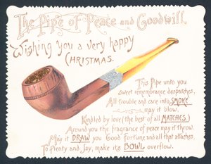 La pipa de la paz y la buena voluntad, Tarjeta de Navidad