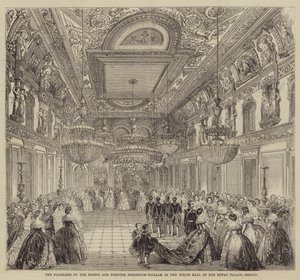 La Polonesa por el Príncipe y la Princesa Federico-Guillermo en el Salón Blanco del Palacio Real, Berlín de English School