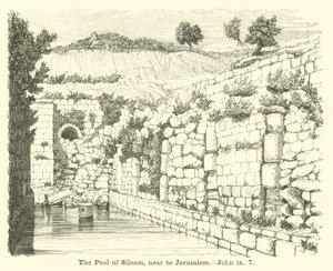La piscina de Siloé, cerca de Jerusalén de English School