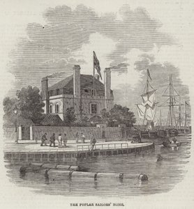 El Hogar de los Marineros de Poplar (grabado) de English School