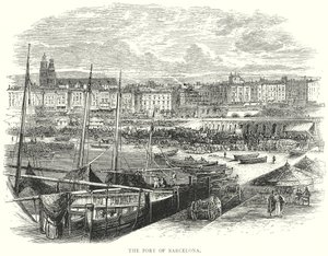 El Puerto de Barcelona (grabado)