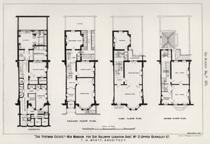 "La finca Portman," Nueva mansión para Sir Baldwyn Leighton, Baronet, No 2, Upper Berkeley Street de English School
