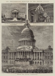 La Elección Presidencial en los Estados Unidos (grabado) de English School