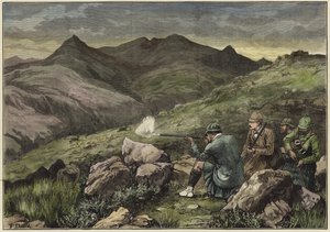 El Príncipe de Gales en una cacería de ciervos en el Bosque de Mar de English School