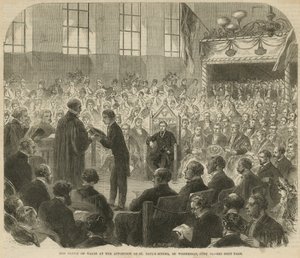 El Príncipe de Gales en la oposición de la Escuela de San Pablo de English School
