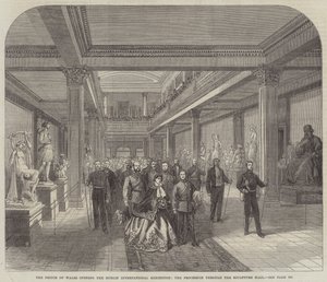El Príncipe de Gales inaugurando la Exposición Internacional de Dublín, la Procesión a través del Salón de Esculturas de English School