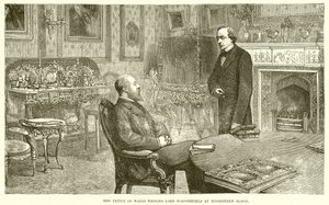 El Príncipe de Gales visitando a Lord Beaconsfield en Hughenden Manor de English School
