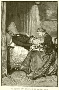 La Princesa Alicia leyendo a su padre de English School