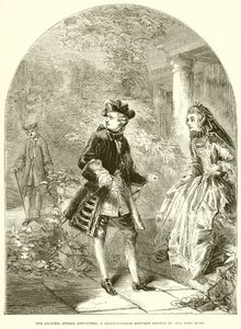 La Princesa Amelia intentando una reconciliación entre Jorge III y Lord Bute de English School