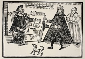 El procurador y el parator, página de título de un tratado sobre los abusos y exorbitancias de los Tribunales Espirituales, 1641 de English School