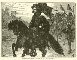 La Cabalgata Protestante en Camino a Berna (grabado)