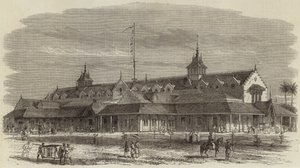 El edificio de la exposición de Punjab en Lahore de English School