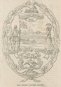 La insignia de plata de Putney otorgada durante la Regata del Támesis de English School
