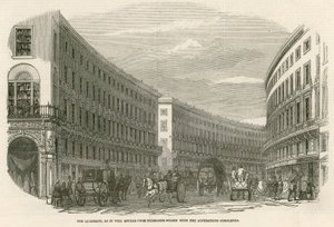 El Cuadrante, Regent Street, Londres, como aparecerá desde Tichborne Street con las alteraciones completadas de English School