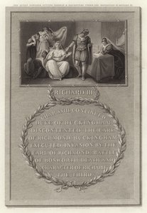 La Reina Viuda poniéndose a ella y a sus hijas bajo la protección de Ricardo III de English School