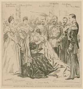 La Reina y la Novia Real, un incidente en la Capilla después de la ceremonia de la boda, 23 de julio de 1896 de English School