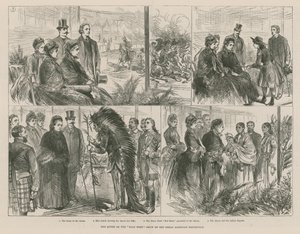 La Reina en el espectáculo del Lejano Oeste de la Gran Exposición Americana de English School