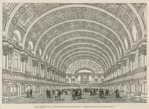 El Salón de la Reina, Palacio del Pueblo, Este de Londres, inaugurado hoy por Su Majestad de English School