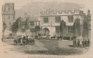 La visita de la Reina a Birmingham - la partida del Castillo de Warwick de English School