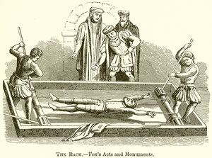 El potro de tortura.--Actos y Monumentos de Fox de English School