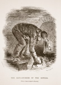 Los cazadores de ratas de las alcantarillas, ilustración de London Labour and London Poor de Henry Mayhew, pub. 1862