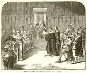 La lectura de la Confesión de Augsburgo de English School