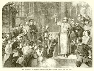 La retractación del Arzobispo Cranmer, en la iglesia de Santa María, Oxford