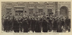 El Reciente Asesinato de un Detective de Dublín, llevando en andas al Sargento Danvers en el Trinity College, Dublín de English School