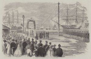 Recepción del Príncipe de Gales en Halifax, Nueva Escocia (grabado)