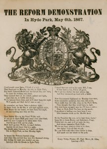 La Manifestación por la Reforma en Hyde Park, 6 de mayo de 1867 de English School