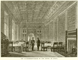 La sala de refrescos de la Cámara de los Lores
