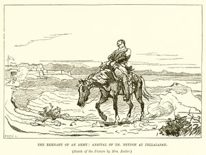 El remanente de un ejército: llegada del Dr. Brydon a Jellalabad