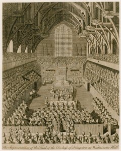 La Representación del Juicio de la Duquesa de Kingston en Westminster Hall de English School