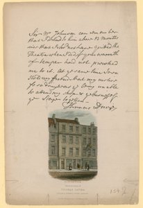 La residencia de Thomas Davies, Russell Street, Covent Garden, Londres de English School
