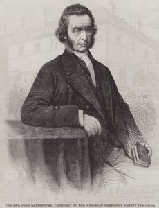 El Reverendo John Rattenbury, Presidente de la Sociedad Metodista Wesleyana para 1861-62 (grabado) de English School